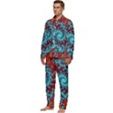 Fractal Pattern Background Men s Long Sleeve Velvet Pocket Pajamas Set View3