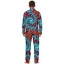 Fractal Pattern Background Men s Long Sleeve Velvet Pocket Pajamas Set View4