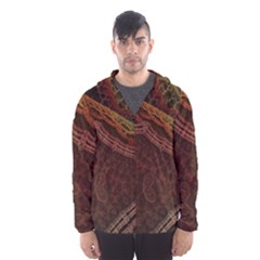 Fractal Pattern Geometric Pattern Men s Hooded Windbreaker