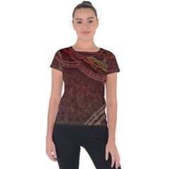 Fractal Pattern Geometric Pattern Short Sleeve Sports Top  by danenraven