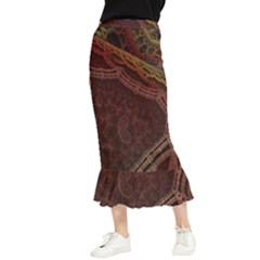 Fractal Pattern Geometric Pattern Maxi Fishtail Chiffon Skirt by danenraven