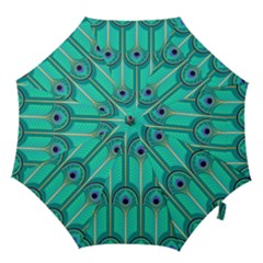 Gradient Art Deco Pattern Design Hook Handle Umbrellas (medium) by artworkshop