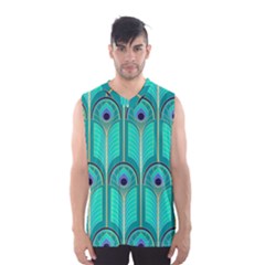 Gradient Art Deco Pattern Design Men s Basketball Tank Top by artworkshop