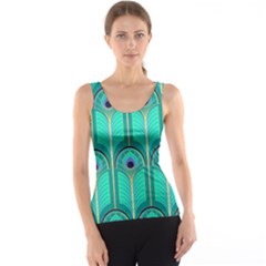 Gradient Art Deco Pattern Design Tank Top by artworkshop