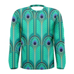 Gradient Art Deco Pattern Design Men s Long Sleeve Tee by artworkshop