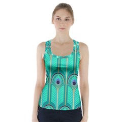 Gradient Art Deco Pattern Design Racer Back Sports Top by artworkshop