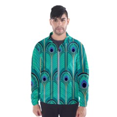 Gradient Art Deco Pattern Design Men s Windbreaker by artworkshop