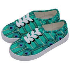 Gradient Art Deco Pattern Design Kids  Classic Low Top Sneakers by artworkshop