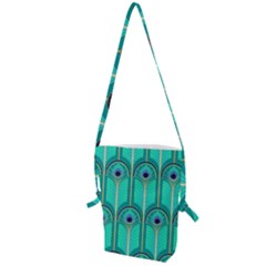 Gradient Art Deco Pattern Design Folding Shoulder Bag