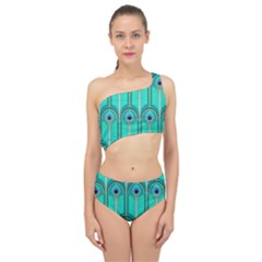 Gradient Art Deco Pattern Design Spliced Up Two Piece Swimsuit by artworkshop