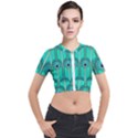 Gradient Art Deco Pattern Design Short Sleeve Cropped Jacket View1