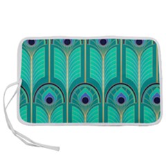 Gradient Art Deco Pattern Design Pen Storage Case (l) by artworkshop