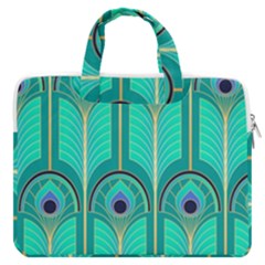 Gradient Art Deco Pattern Design Macbook Pro 13  Double Pocket Laptop Bag by artworkshop