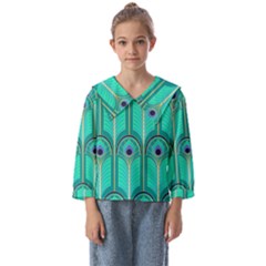 Gradient Art Deco Pattern Design Kids  Sailor Shirt