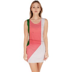 Green Pink Interior Paint Bodycon Dress by artworkshop