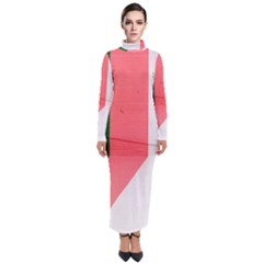 Green Pink Interior Paint Turtleneck Maxi Dress by artworkshop