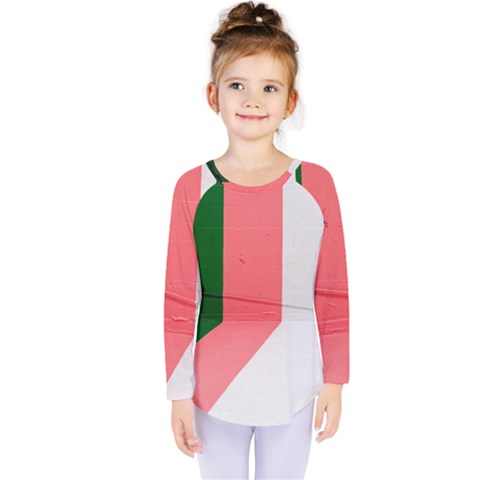 Green Pink Interior Paint Kids  Long Sleeve Tee by artworkshop