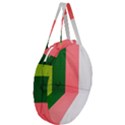 Green Pink Interior Paint Giant Round Zipper Tote View3