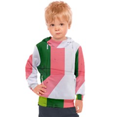 Green Pink Interior Paint Kids  Hooded Pullover by artworkshop