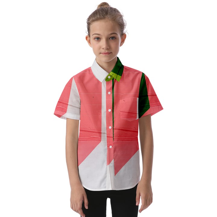 Green Pink Interior Paint Kids  Short Sleeve Shirt