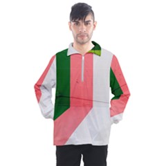 Green Pink Interior Paint Men s Half Zip Pullover by artworkshop