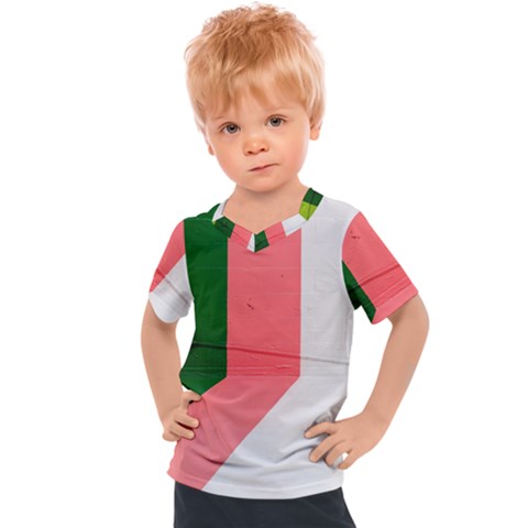 Green Pink Interior Paint Kids  Sports Tee by artworkshop