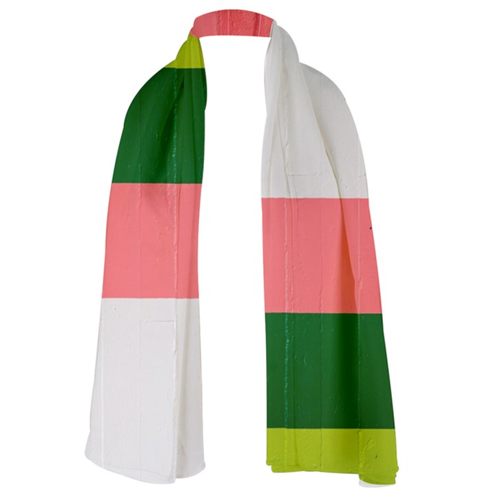 Green Pink Interior Paint Lightweight Scarf 