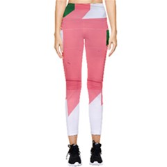 Green Pink Interior Paint Pocket Leggings  by artworkshop