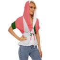 Green Pink Interior Paint Lightweight Drawstring Hooded Top View3