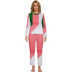 Green Pink Interior Paint Womens  Long Sleeve Lightweight Pajamas Set by artworkshop