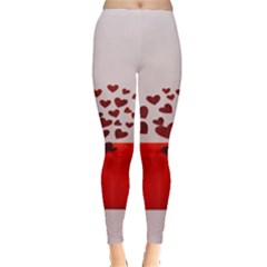 Love Envelope Logo Valentine Leggings  by artworkshop