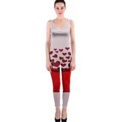 Love Envelope Logo Valentine One Piece Catsuit by artworkshop