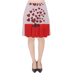 Love Envelope Logo Valentine Velvet High Waist Skirt by artworkshop