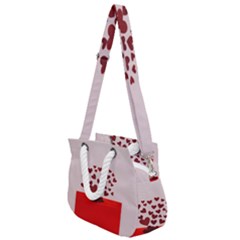 Love Envelope Logo Valentine Rope Handles Shoulder Strap Bag by artworkshop