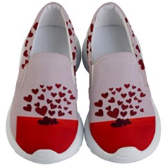 Love Envelope Logo Valentine Kids Lightweight Slip Ons by artworkshop