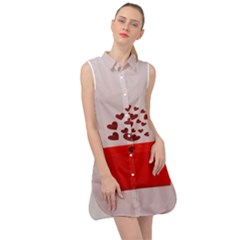 Love Envelope Logo Valentine Sleeveless Shirt Dress by artworkshop