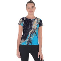 Mixing Acrylic Paints Short Sleeve Sports Top  by artworkshop