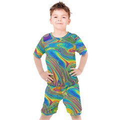 My Bubble Project Fit To Screen Kids  Tee And Shorts Set by artworkshop