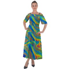 My Bubble Project Fit To Screen Shoulder Straps Boho Maxi Dress  by artworkshop