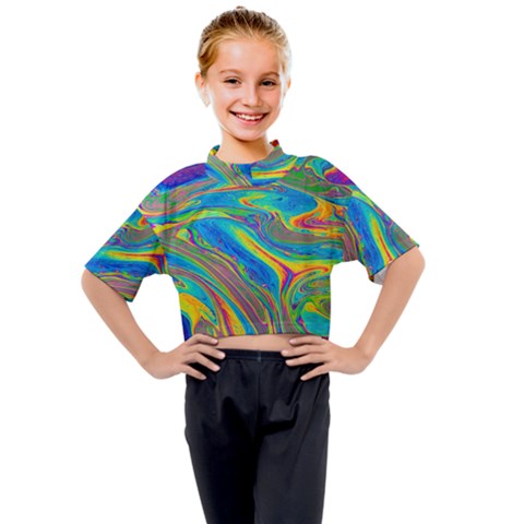 My Bubble Project Fit To Screen Kids Mock Neck Tee by artworkshop