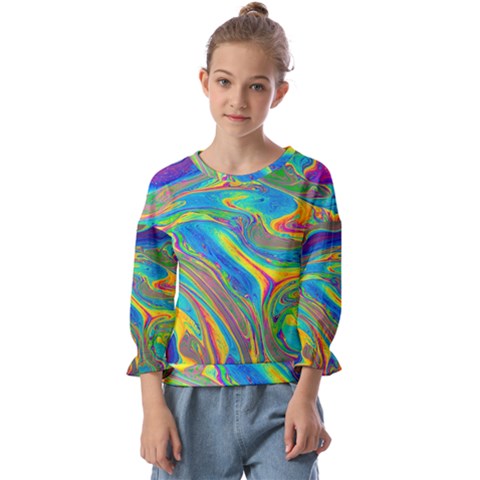 My Bubble Project Fit To Screen Kids  Cuff Sleeve Top by artworkshop