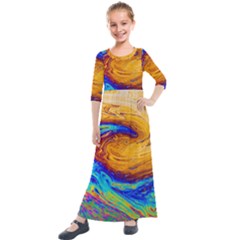 My Bubble Project Kids  Quarter Sleeve Maxi Dress by artworkshop