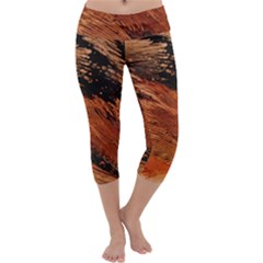 Painting Wallpaper Capri Yoga Leggings by artworkshop