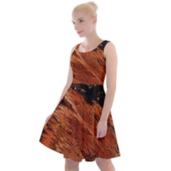 Painting Wallpaper Knee Length Skater Dress