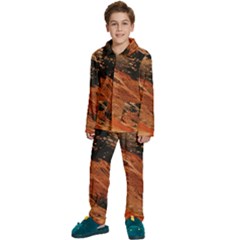 Painting Wallpaper Kids  Long Sleeve Velvet Pajamas Set by artworkshop