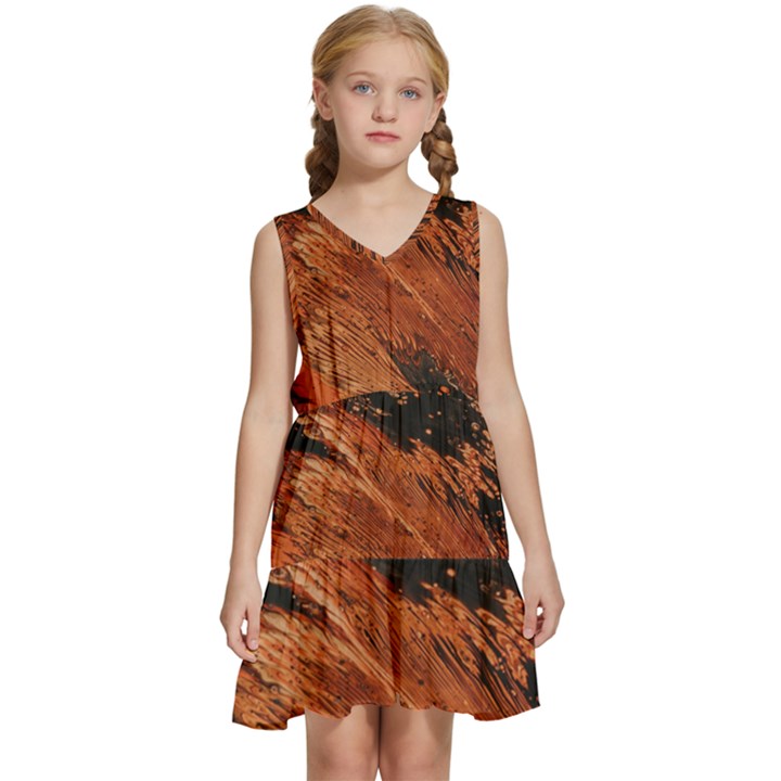 Painting Wallpaper Kids  Sleeveless Tiered Mini Dress