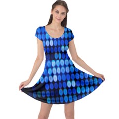 Pattern Blue Logo Cap Sleeve Dress by artworkshop