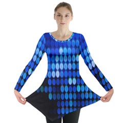 Pattern Blue Logo Long Sleeve Tunic  by artworkshop