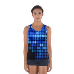 Pattern Blue Logo Sport Tank Top  by artworkshop