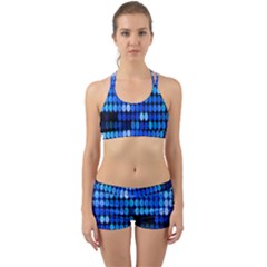 Pattern Blue Logo Back Web Gym Set by artworkshop